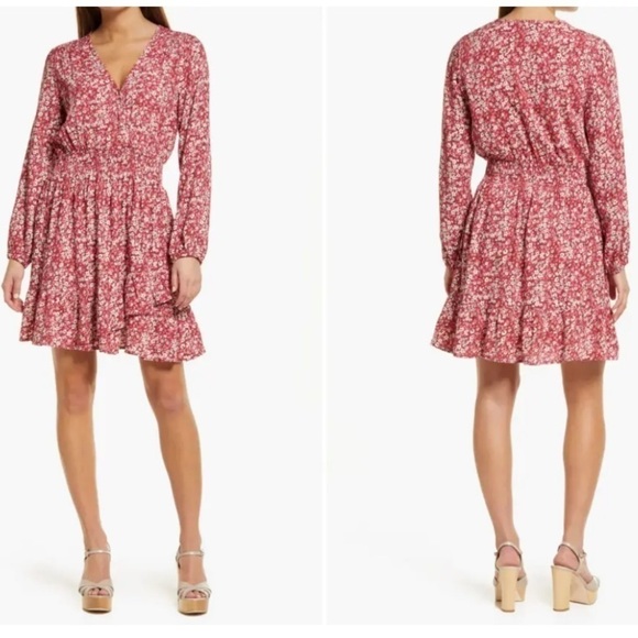 Area Stars, Delilah Floral Long Sleeve Fit & Flare Dress,Excellent Condition,M - Picture 1 of 9
